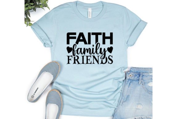 Christian SVG Design, Faith Family Frie T-Shirt Designs