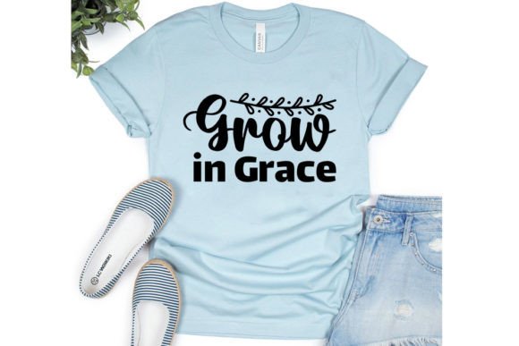 Christian Svg Design, Grow in Grace T-Shirt Designs