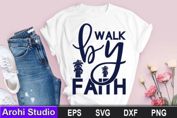 Christian SVG Design: Walk by Faith T-Shirt Review