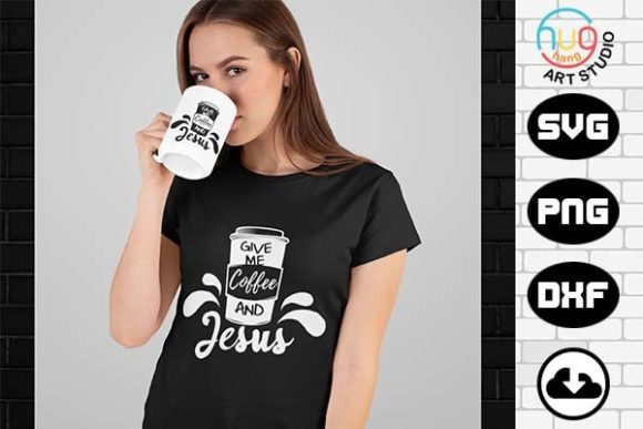 Give Me Coffee and Jesus T-Shirt Designs