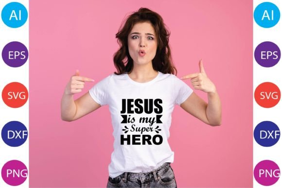 Jesus is My Superhero T-Shirt Designs for Publishers