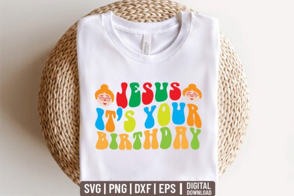 Retro Christmas SVG: Jesus It's Your Bi for T-Shirt Work